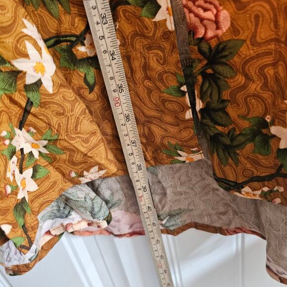 Eesome Maxi Skirt Womens Size Large Brown Pink Floral Whimsygoth Boho Fairy - Picture 5 of 7